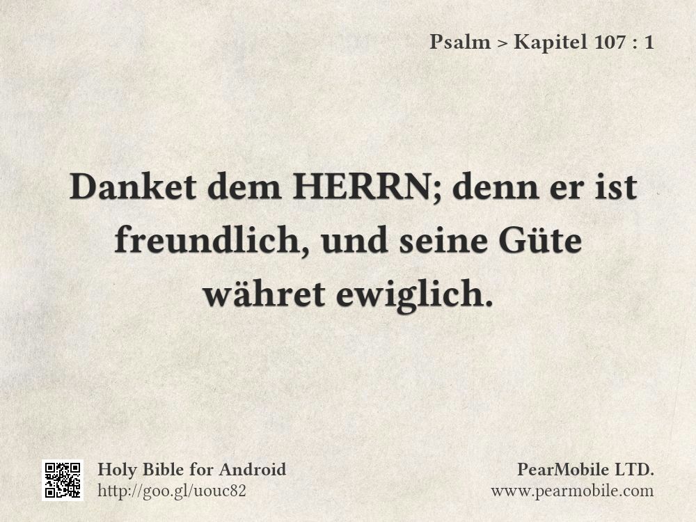 Psalm, Kapitel 107:1